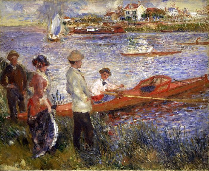 Pierre-Auguste Renoir Rowers at Chatou Norge oil painting art